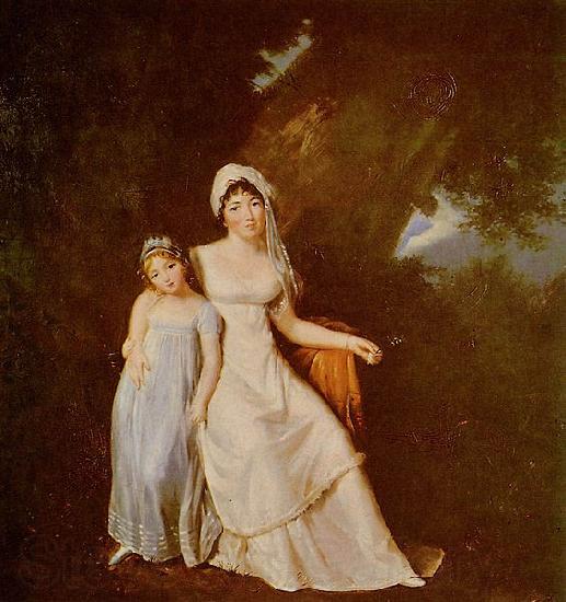 Marguerite Gerard Mme de Stael et sa fille
